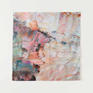 Expressive embossed pasty oil paints and reliefs. tapestry