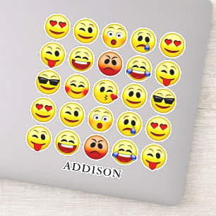 Expressive Emoji Face Collection Custom Name 8"