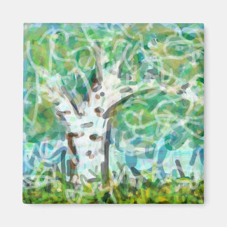 Expressive Impressionist Tree Original Art Magnet