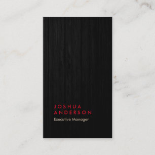 Expressive look wood grey black red professional business card