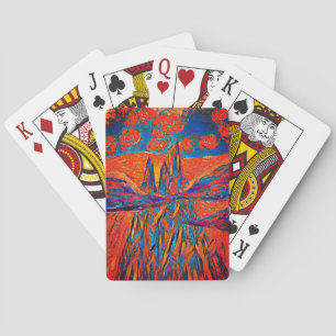 Expressive Roses in the Sky Playing Cards
