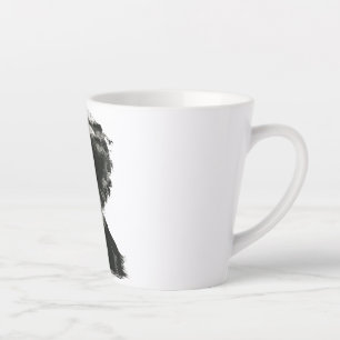Expressive Silhouette Design Ceramic Latte Mug
