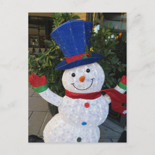 Expressive Snowman Postcard