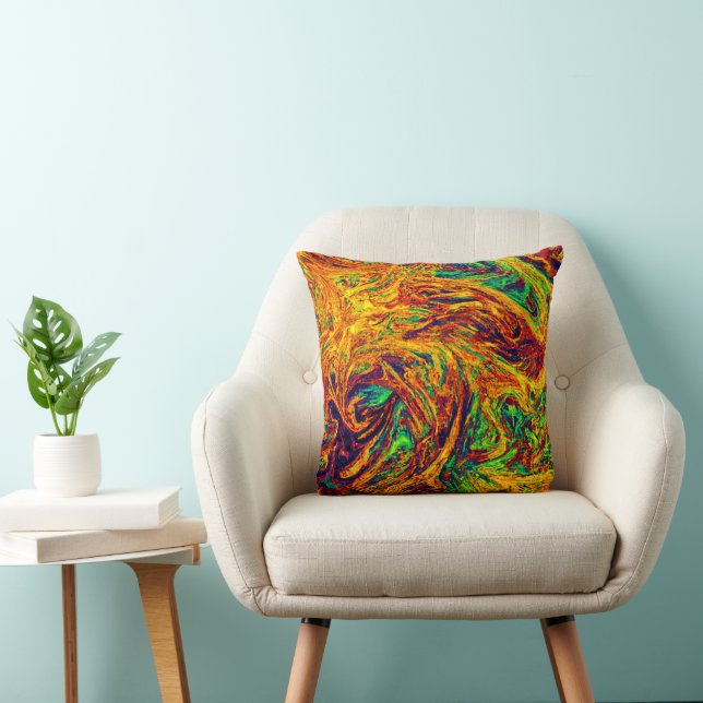 Expressive Vibrant Colour Pattern Cushion (Chair)