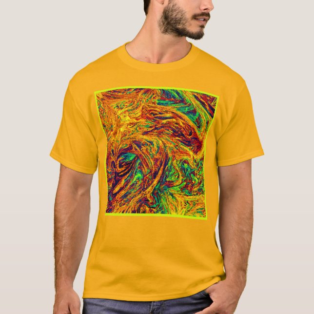 Expressive Vibrant Colour Pattern T-Shirt (Front)