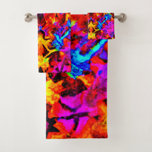 Expressive Vibrant Colours Artistry Bath Towel Set