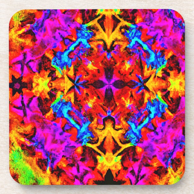 Expressive Vibrant Colours Artistry Coaster (Front)