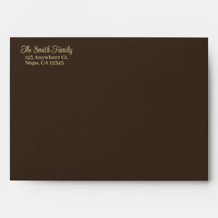 Expresso And Butter Yellow Customisable Wedding Envelope