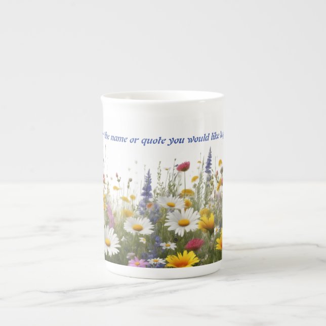 Expresso mug with flowers design (Front)