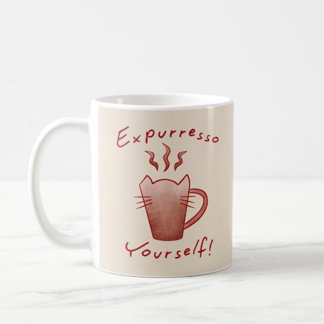 Expurresso Yourself Cats And Coffee Coffee Mug (Left)