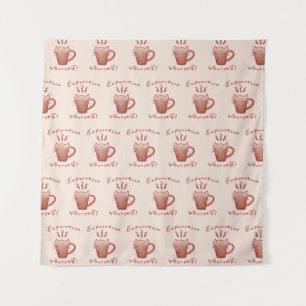 Expurresso Yourself Cats And Coffee Tapestry