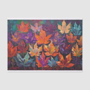 Exquisite Autumn Leaves, Colourful Fall Design Tissue Paper