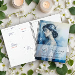 Exquisite Beautiful Bride In Blue Bridal Business Planner<br><div class="desc">Exquisite Beautiful Bride In Blue For Bridal Business with QR Code and Network Icons Business Planner. Discover our Business Planner, an elegant accessory for bridal professionals. Designed with a cover and back cover that evoke the sophistication and charm of weddings, this planner is ideal for managing your appointments and keeping...</div>