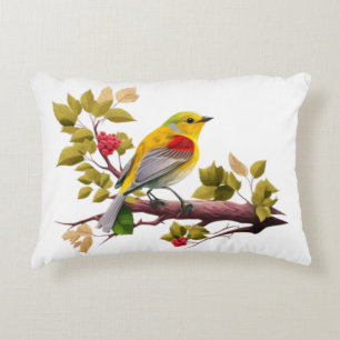 Exquisite Bird-Design Pillow, Grace Your Home!" Decorative Cushion