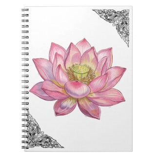 Exquisite Black and White Thai Lai Kanok Vector Notebook