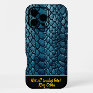 Exquisite blue snake skins shimmering in sunlight iPhone 16 pro max case