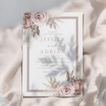 Exquisite Blush & Rose Floral Frame Wedding Invitation<br><div class="desc">Exquisite Blush & Rose Floral Frame Wedding Invitation
See matching collection in Niche and Nest Store</div>