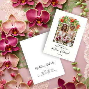 Exquisite Chic Botanical Arch Photo Matron Honor