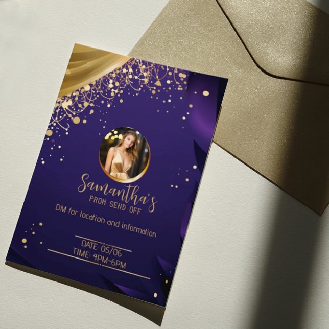 Exquisite Dark Blue and Gold Personalised Flyer (Creator Uploaded)