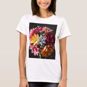 "Exquisite Diamond Bouquet: A Stunning Floral Mast T-Shirt