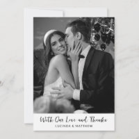 Exquisite Elegance Wedding Photo Thank You