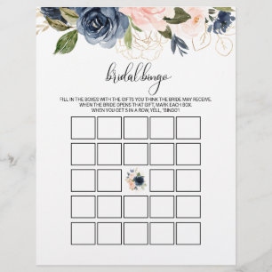 Exquisite Fall Bridal Bingo, Bridal Shower Game
