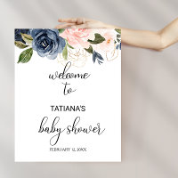 Exquisite Fall Floral Baby Shower Welcome