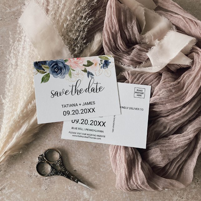 Exquisite Fall Floral Save the Date Card (Creator Uploaded)