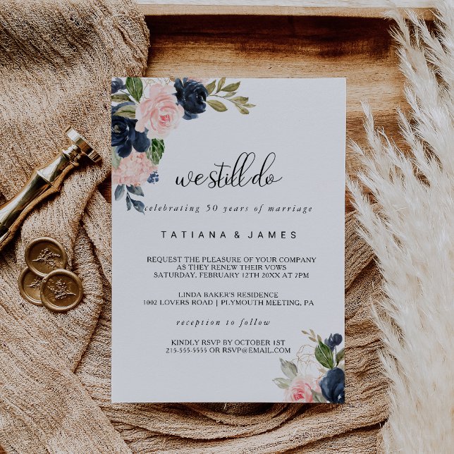 Exquisite Fall Floral Vow Renewal Invitation (Creator Uploaded)