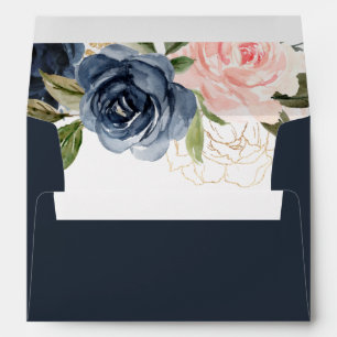 Exquisite Fall Floral Wedding Invitation Envelope
