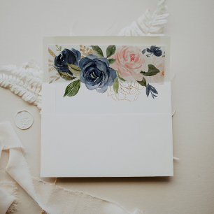 Exquisite Fall Floral Wedding Invitation Envelope