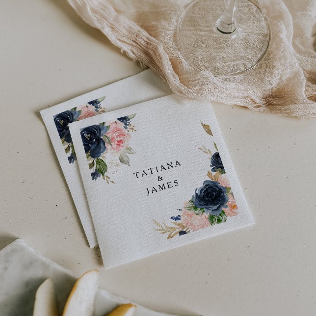 Exquisite Fall Floral Wedding Napkin (Creator Uploaded)