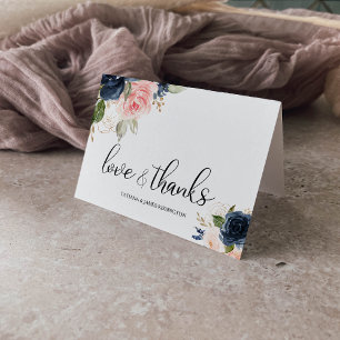 Exquisite Fall Floral Wedding Thank You Card