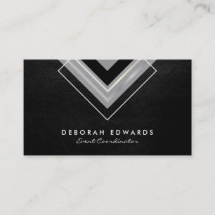 Exquisite Faux Leather Geometric Business Card