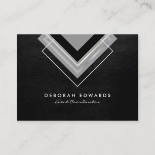 Exquisite Faux Leather Geometric Business Card