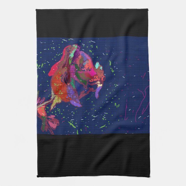 Exquisite Floral Art Kitchen Towel (Vertical)