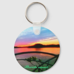 Exquisite  Florida sunset Key Ring