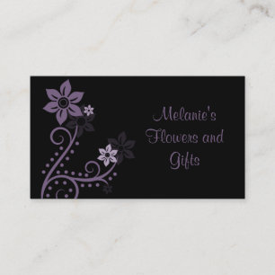 Exquisite Flowers Business Card, Victorian Lilac Card