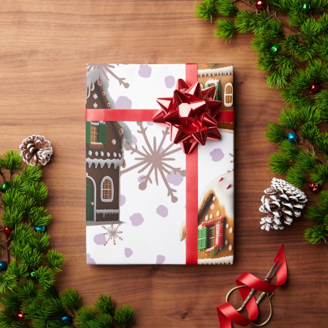 Exquisite Gingerbread House Holiday Wrapping Paper (Holiday Gift)