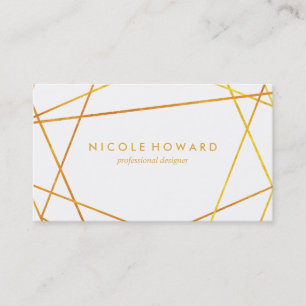 Exquisite Gold Lines Business Card