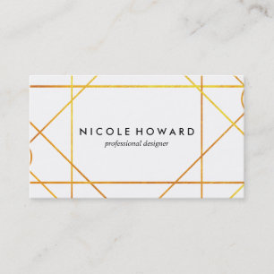 Exquisite Gold Lines Business Card