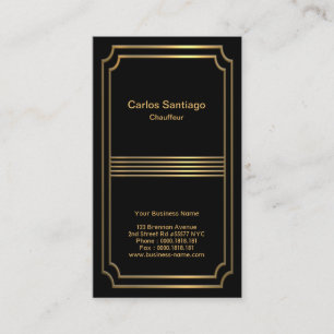 Exquisite Gold Picture Frame Modern Chauffeur Business Card