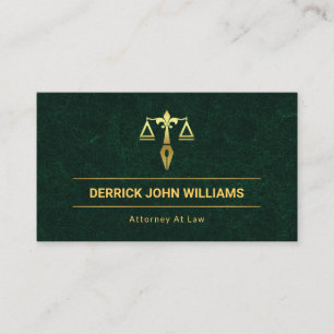 Exquisite Green Marble Grunge Texture Lawyer Business Card