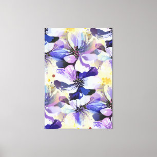 Exquisite  Handpainted Watercolor Floral Botanical Canvas Print