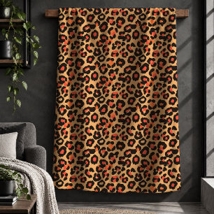 Exquisite Leopard Print Bright Artistic Blanket De