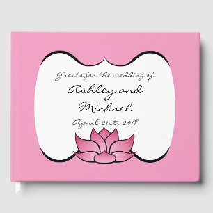 Exquisite Lotus in Pink Guest Book
