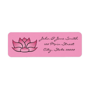 Exquisite Lotus in Pink Return Address Label