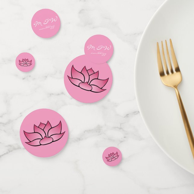 Exquisite Lotus in Pink Table Confetti (Group)