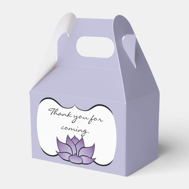 Exquisite Lotus in Purple Favour Box (Front Side)