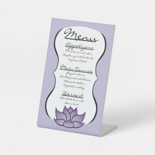 Exquisite Lotus in Purple Pedestal Sign